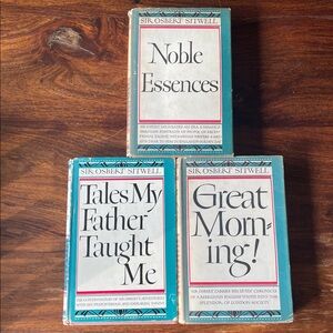 3 SIR OSBERT SITWELL Vintage Hardcover Books with Original Dust Jackets